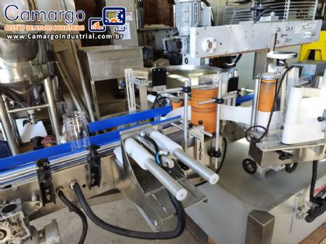 Rotuladora automática para frascos potes cilíndricos planos Maqmundi