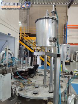 Envasadora dosadora rotativa em inox para potes copos lquidos gua Delgo