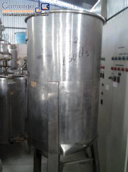 Tanque em aço inox para 150 litros