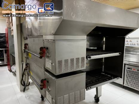 Forno de esteira em inox para pizzas panifica��o biscoitos Lincoln