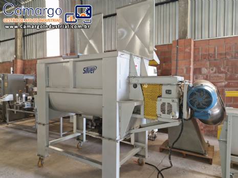 Misturador ribbon blender em a�o carbono Silver 1000 litros