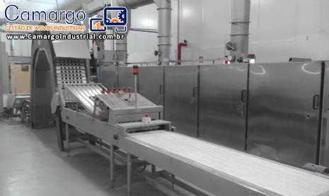 Forno contnuo industrial para fabricao de casquinha biju wafer Haas