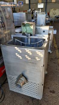 Tacho misturador em inox de 80 litros com sistema de aquecimento