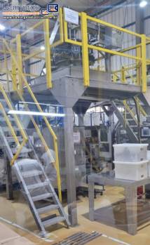 Embaladora vertical multi cabea Masipack 16 balanas Twin com esteira e plataforma