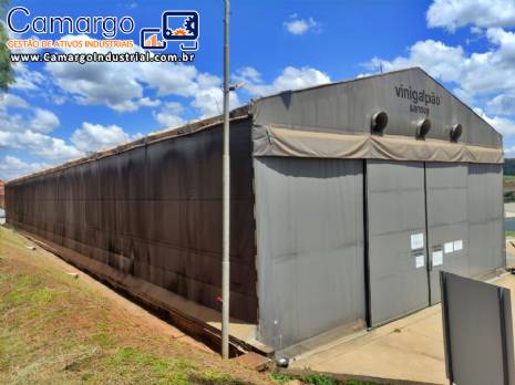 Galp�o de lona em estrutura met�lica de a�o carbono Sansuy